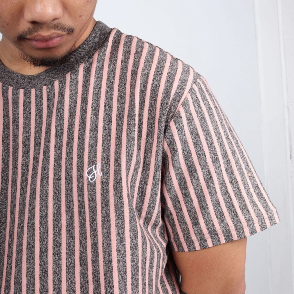 HUF Overdyed Vertical Stripe Tee - Coral Pink HUF Overdyed Vertical Stripe Tee - Coral Pink