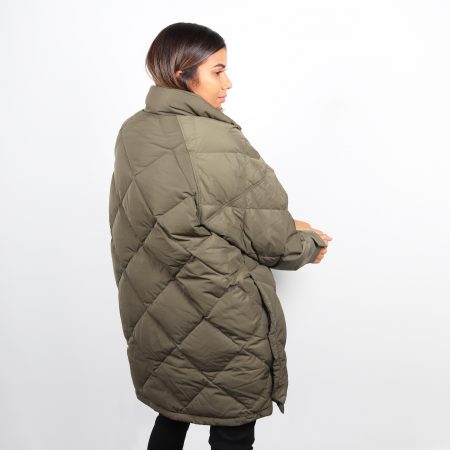 Levis Womens Diamond Quilted Puffer Jacket - Olive Night