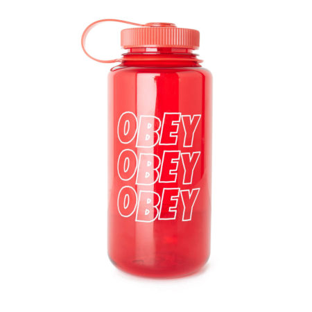 Obey Jumble Stacks Nalgene Water Bottle - Red