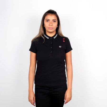 Fred Perry Womens x Amy Winehouse Polo - Black