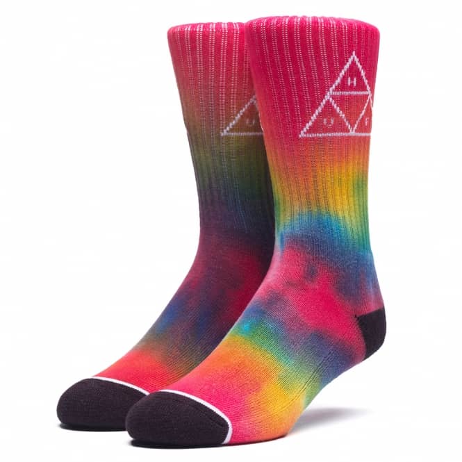 HUF Tie-dye Triple Triangle Sock - Rainbow