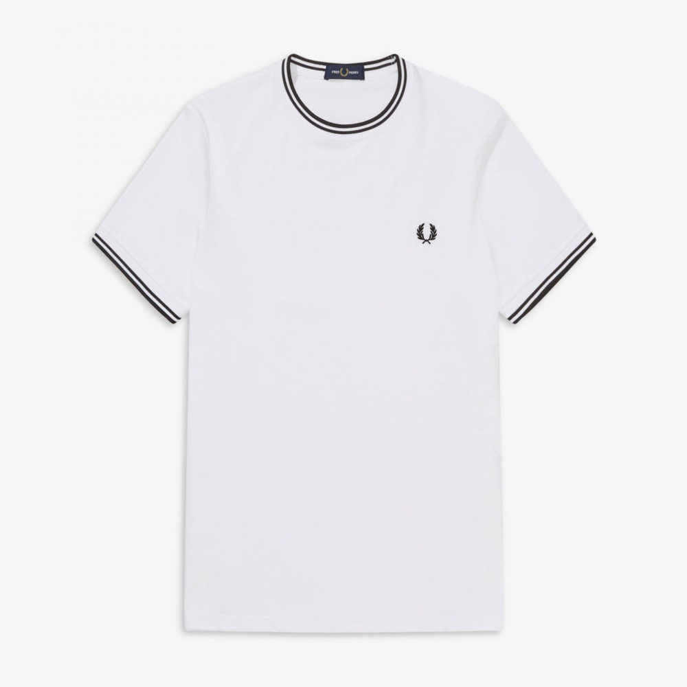 Fred Perry Twin Tipped Tee - White