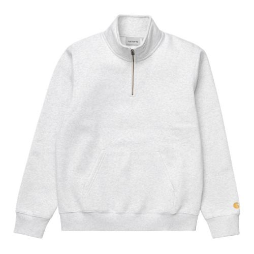 Carhartt Chase Zip Neck Sweat - Ash Heather/Gold