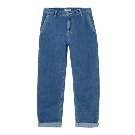Carhartt Women's Pierce Regular Straight Fit Pant - Blue Stonewashed