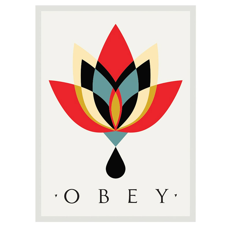 Obey Embroided Patches - Cream/Multi
