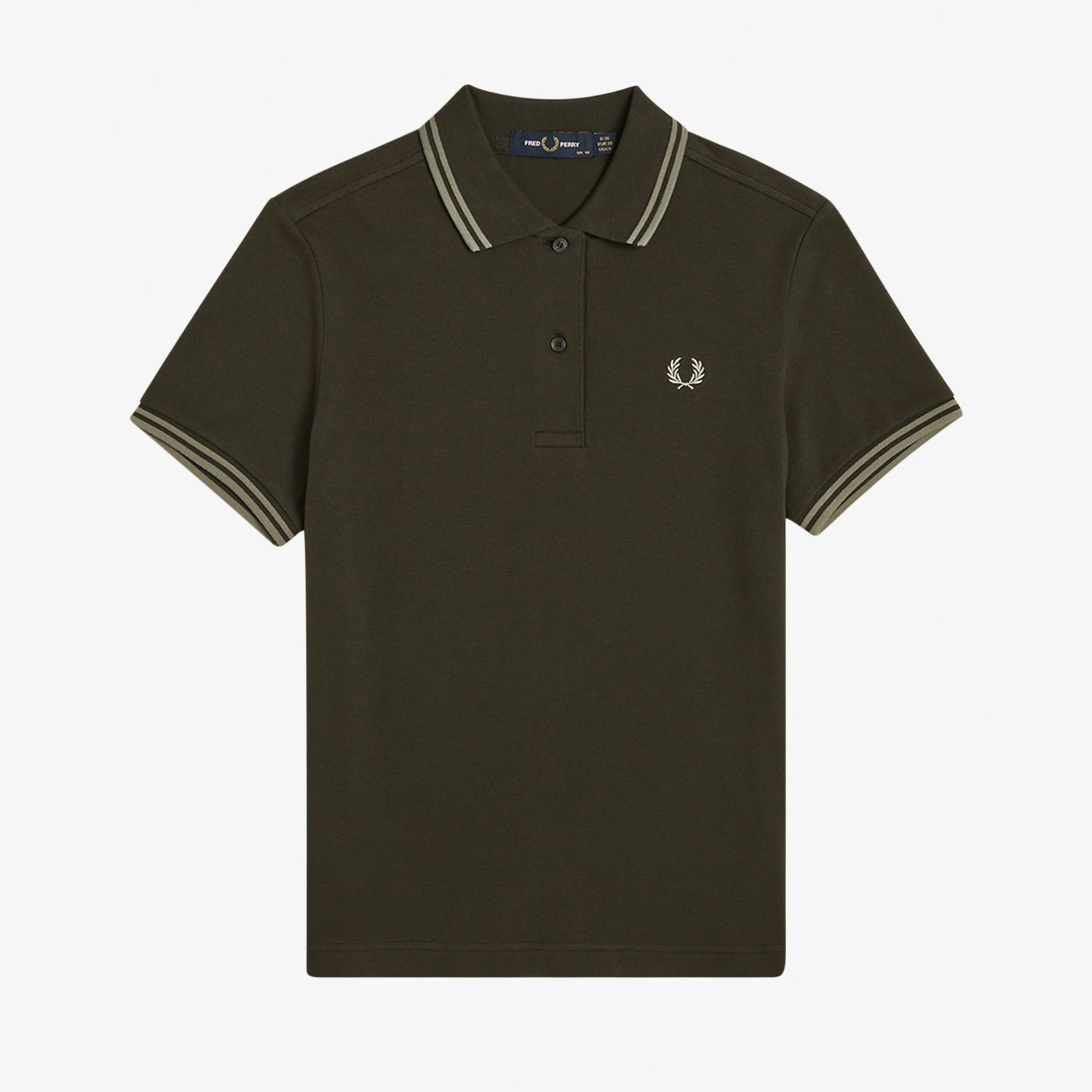 Fred Perry Womens Twin Tipped Polo - Hunting Green