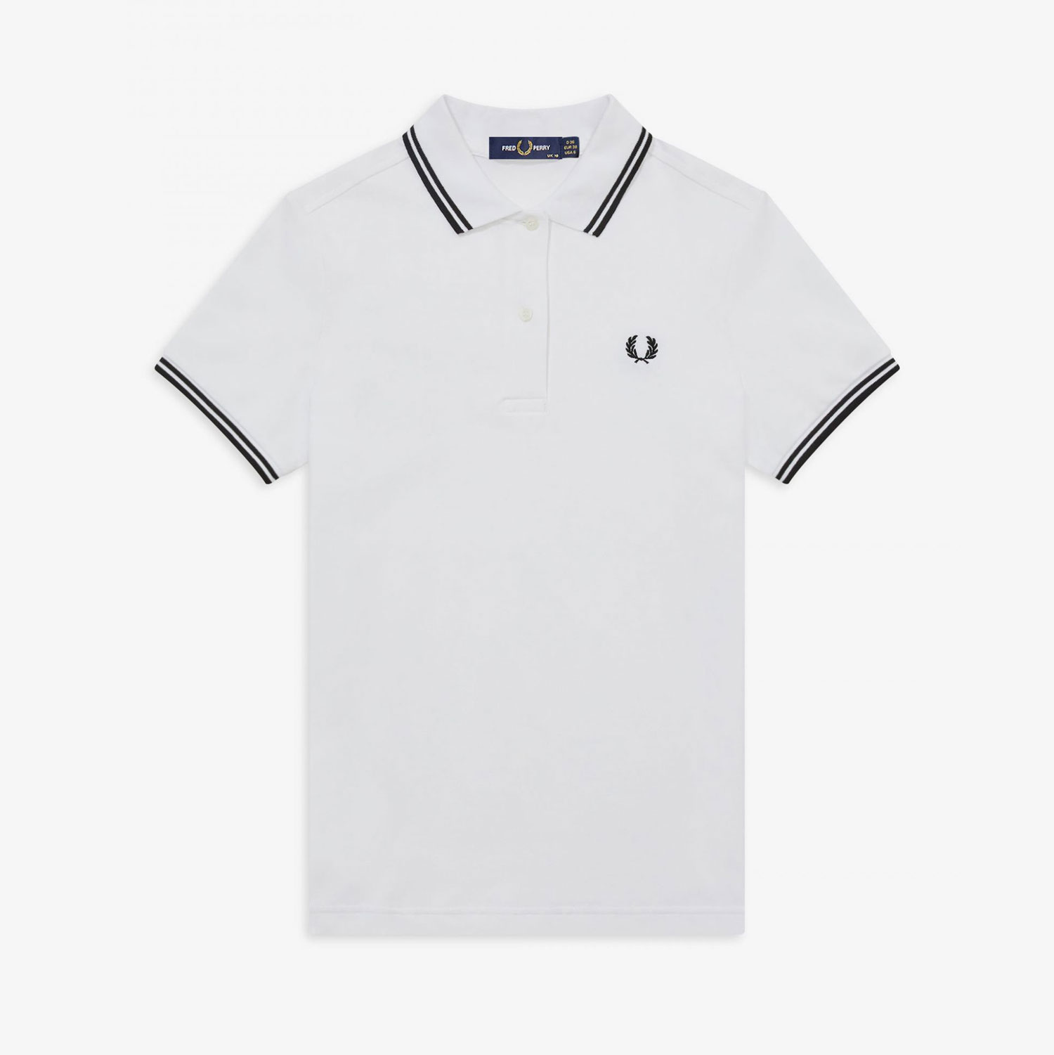 Fred Perry Womens Twin Tipped Polo - White