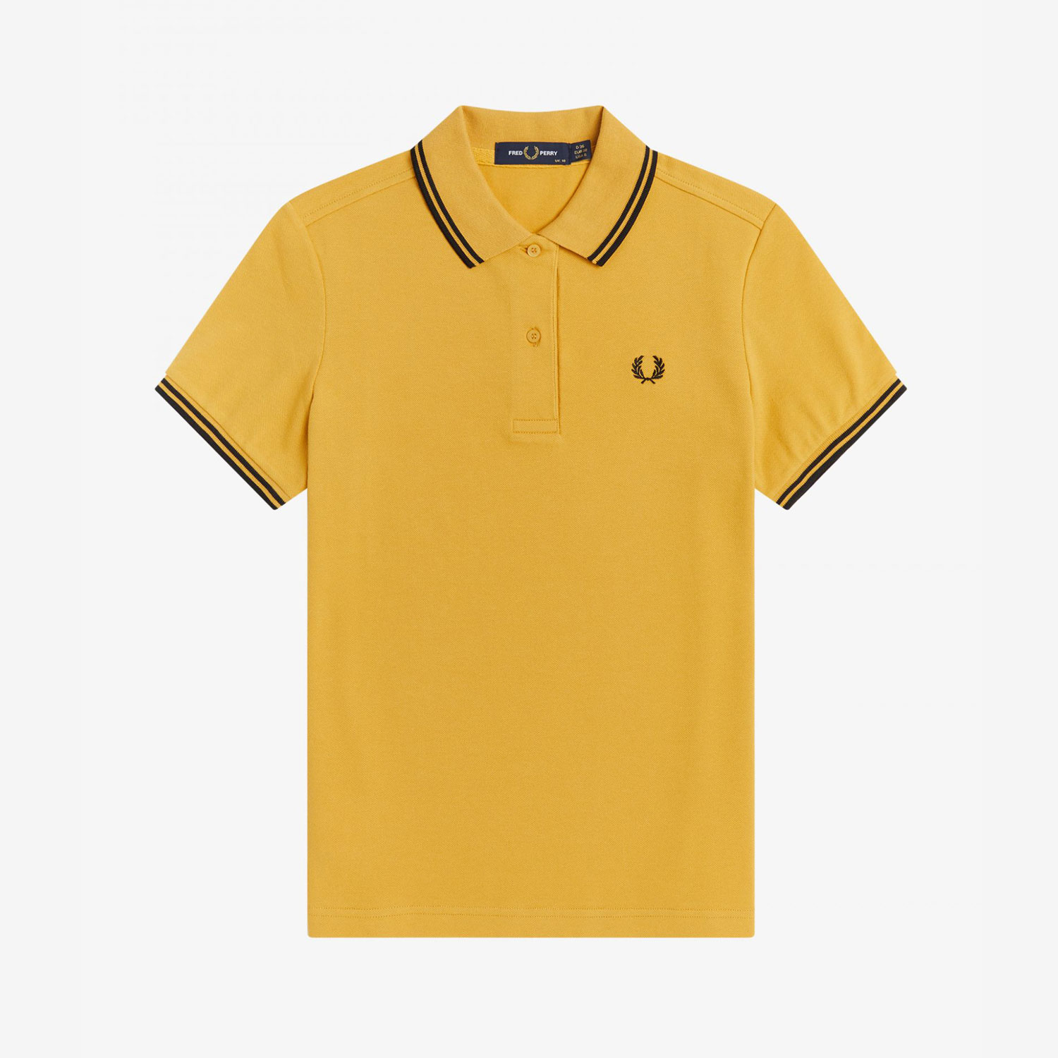 Fred Perry Women Twin Tipped Polo - Sweetcorn