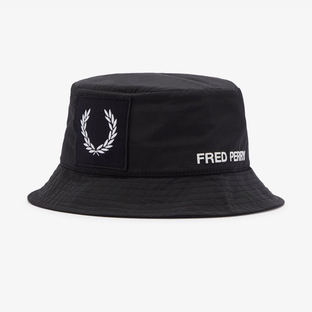 Fred Perry Laurel Wreath Branded Bucket Hat - Black