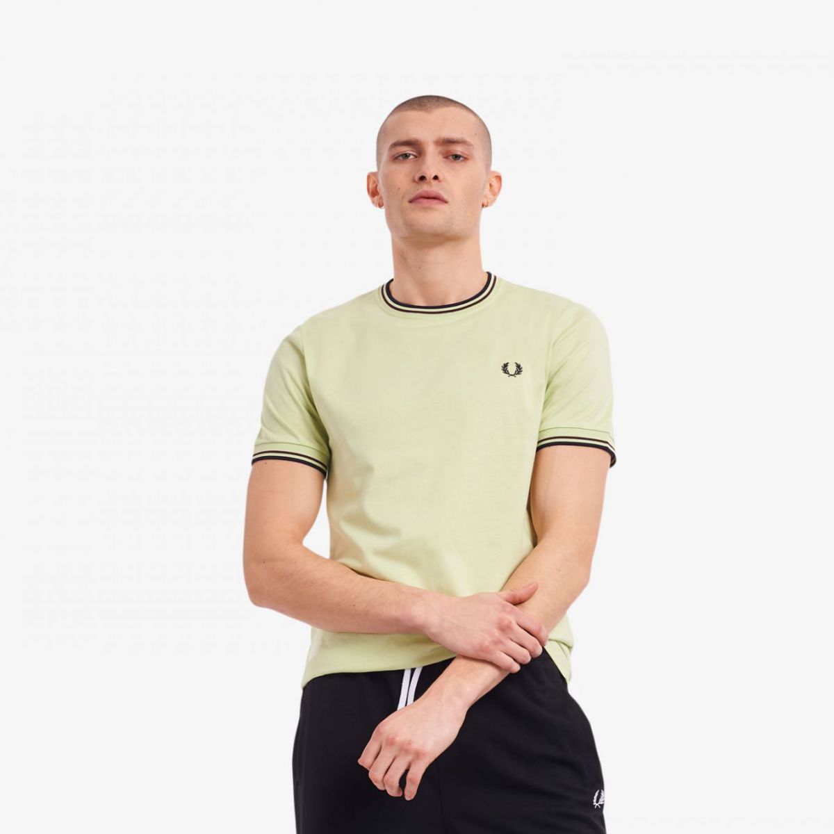 Fred Perry Twin Tipped Tee - Willow