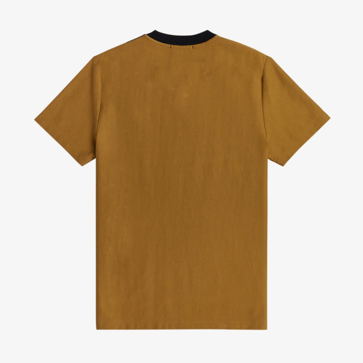 Fred Perry Stripped Pique Tee - Dark Caramel
