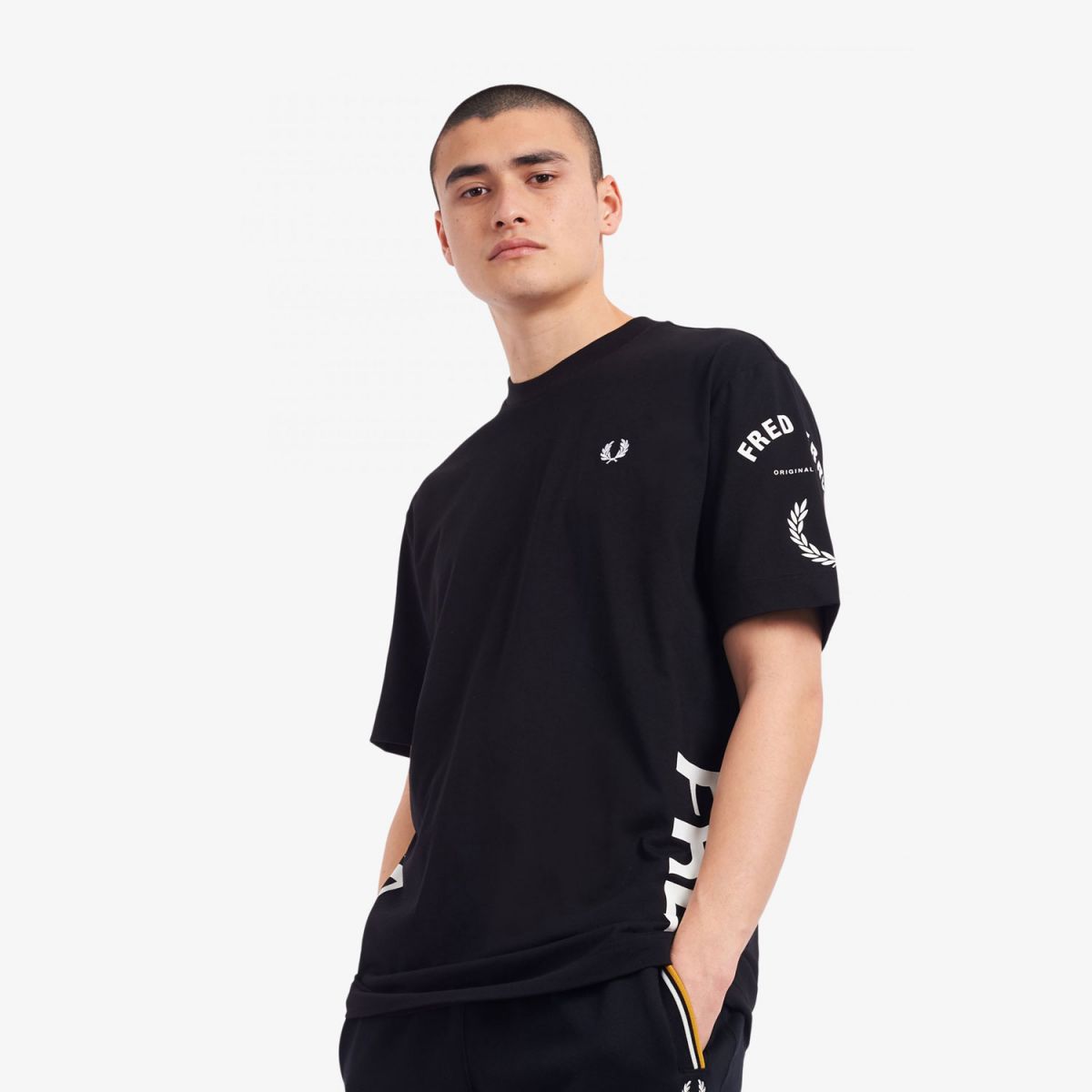 Fred Perry Bold Branding Tee - Black