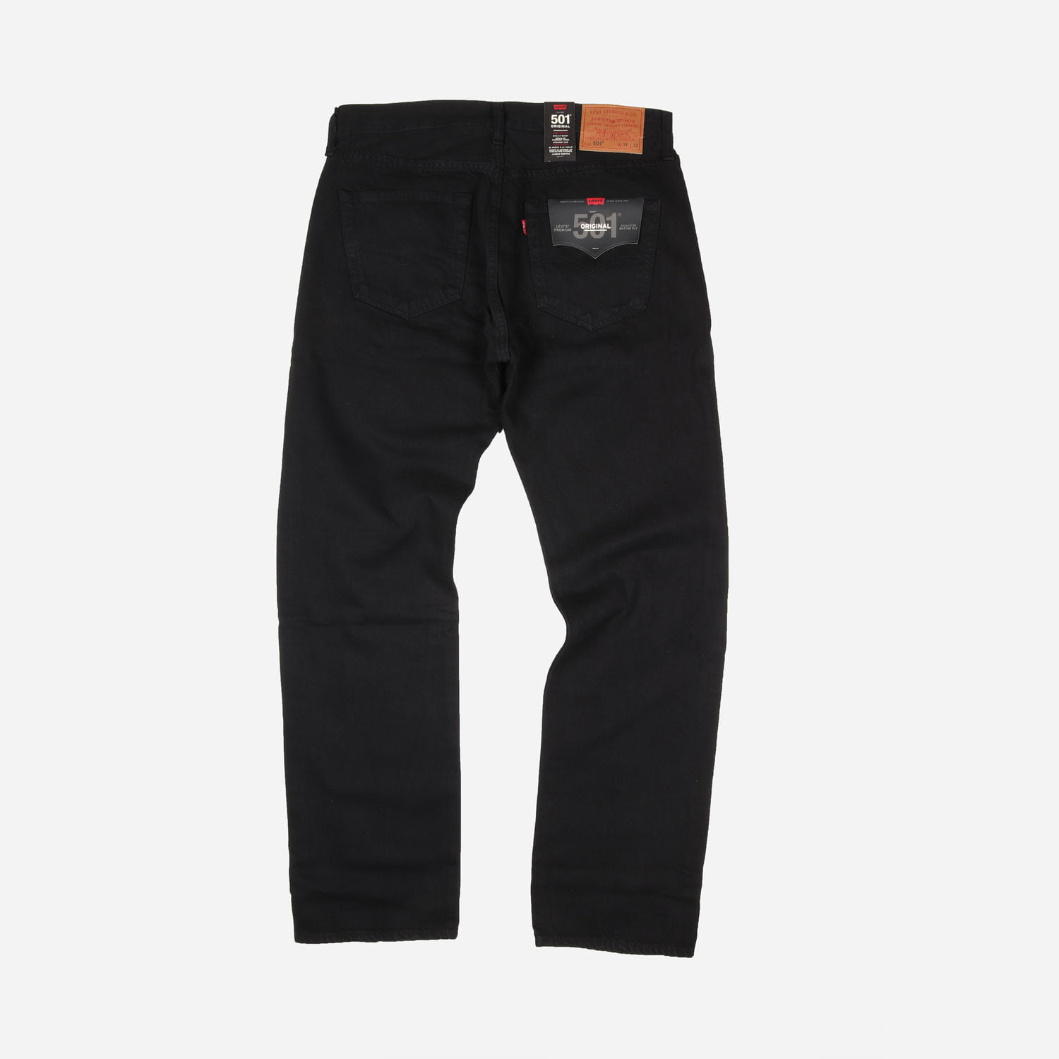 Levis 501 Original Regular Straight Fit Jean - Black/80701