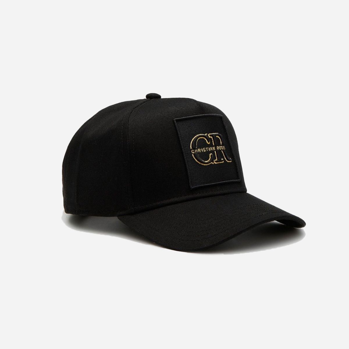 Christian Rose CR Logo Snapback Cap - Black/Gold