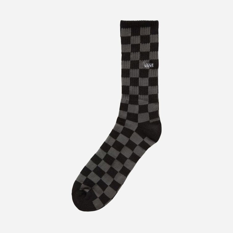 Vans Checkerboard Crew Sock - Black/Charcoal