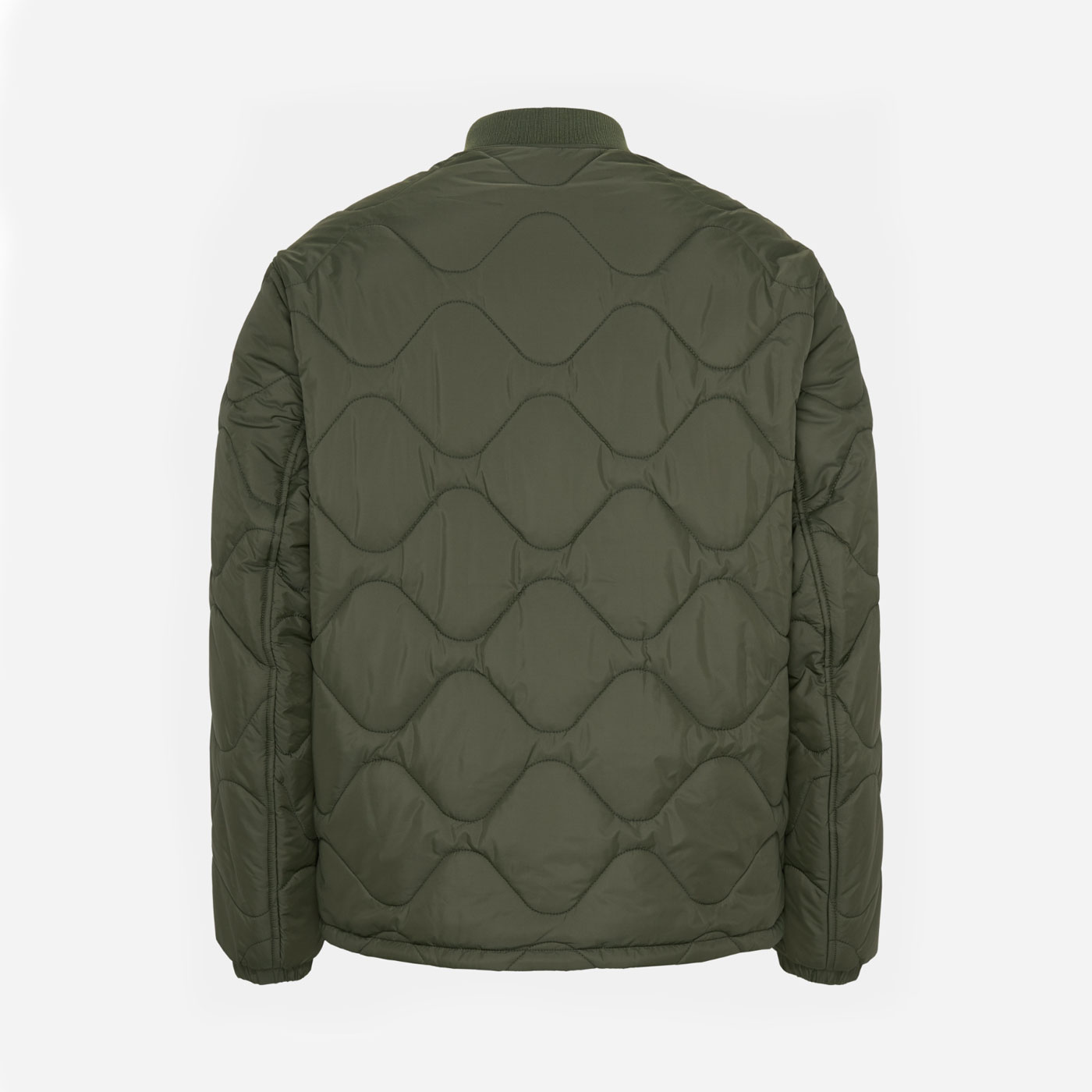 Tommy Jeans Quilted Bomber Jacket - Dark Olive