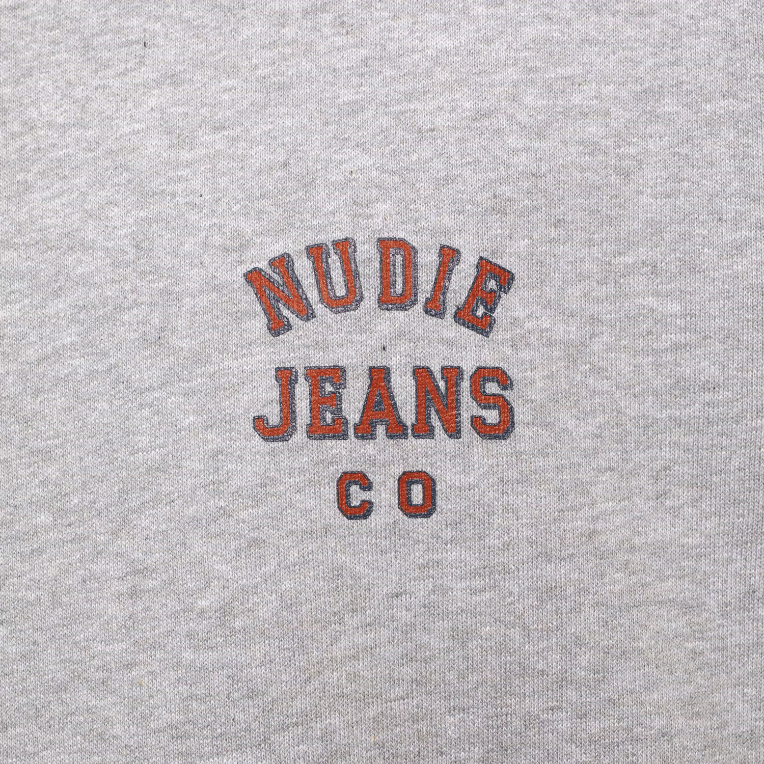 Nudie Frasse Logo Sweat - Grey Melange