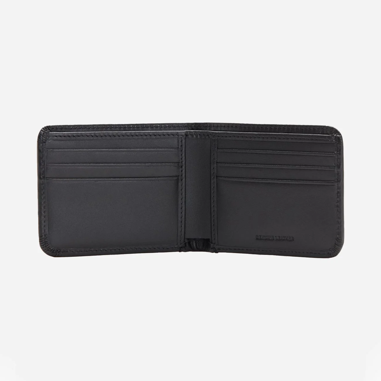 Fred Perry Leather Studded Bi Fold Wallet - Black