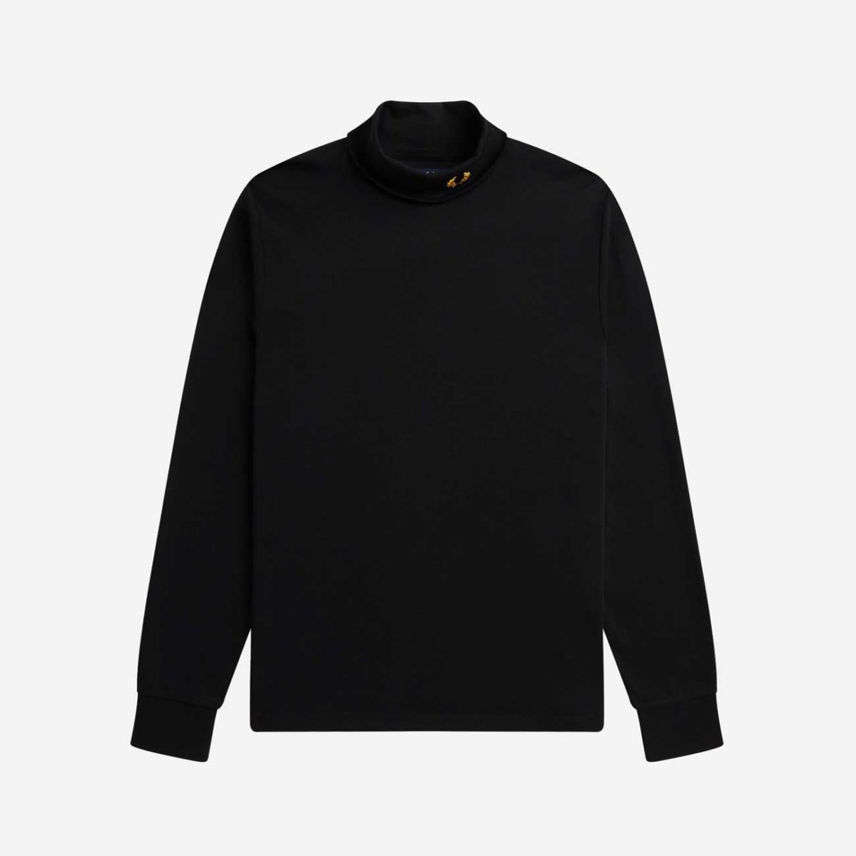 Fred Perry Roll Neck Long Sleeve Top - Black