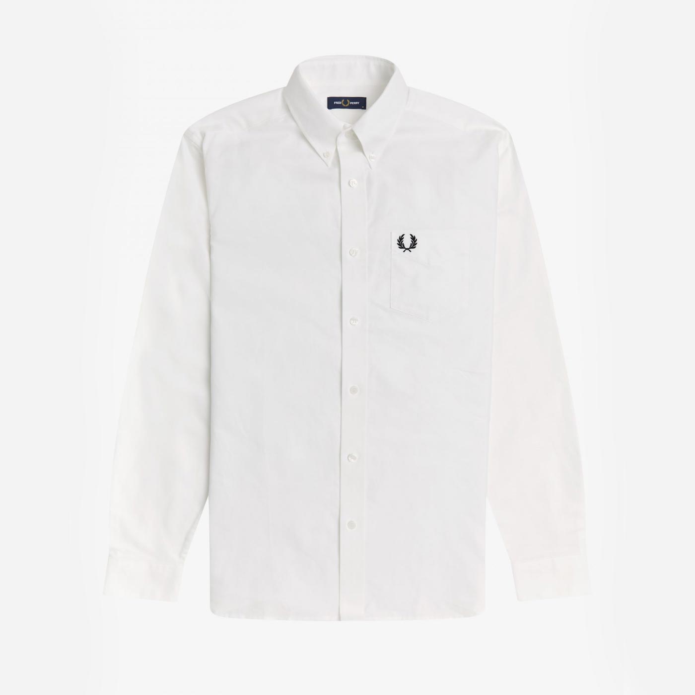 Fred Perry Long Sleeved Oxford Shirt - White