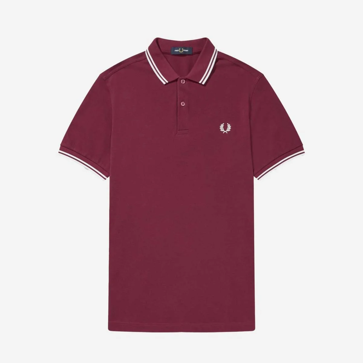 Fred Perry Twin Tipped Polo - Port/White