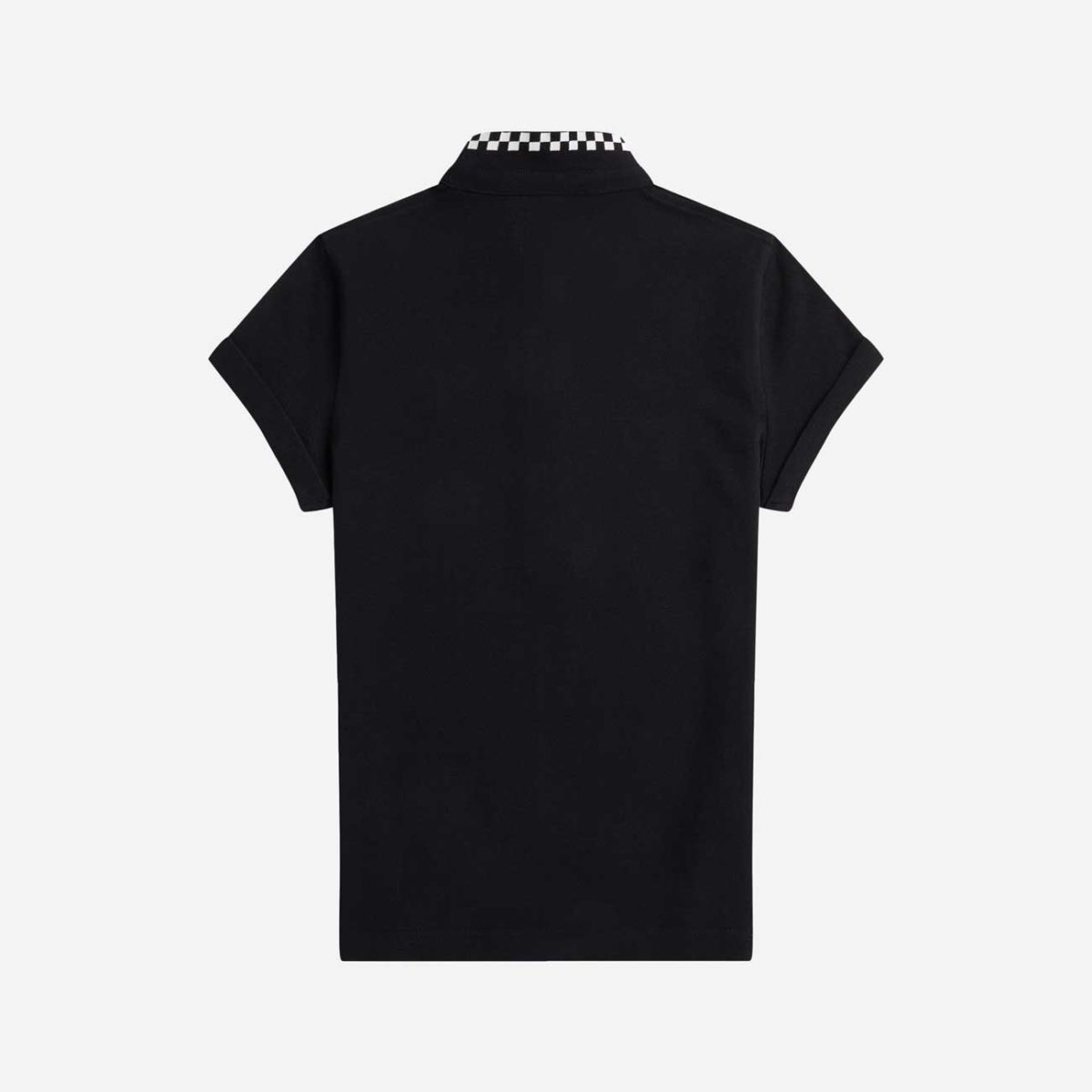Fred Perry Women X Amy Winehouse Amy Checkerboard Trim Pique Polo - Black