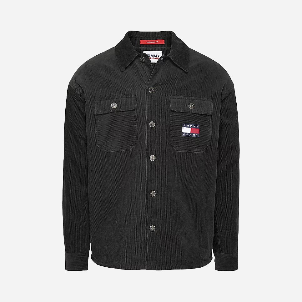 Tommy Jeans Lined Cord Overshirt - Black