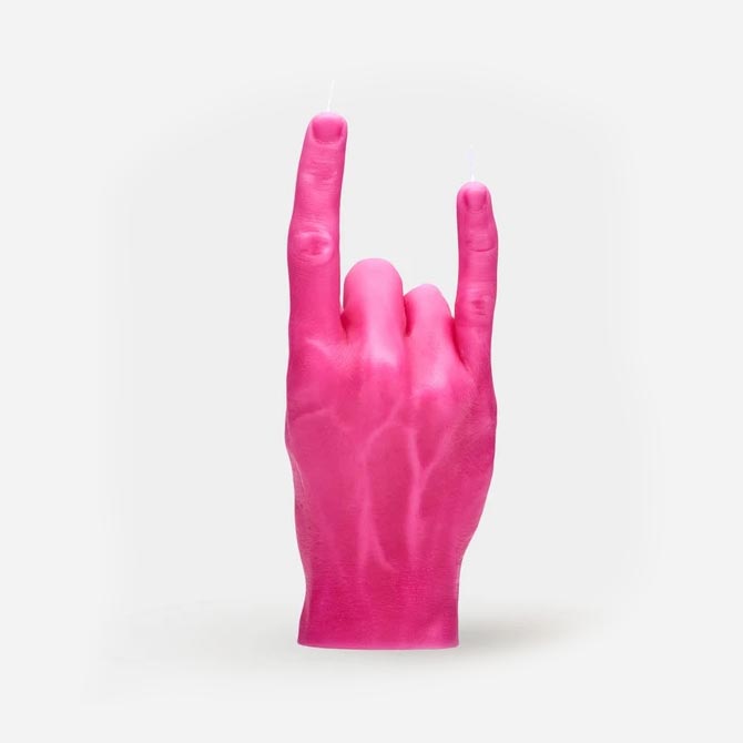 Candlehand You Rock Gesture Candle - Pink