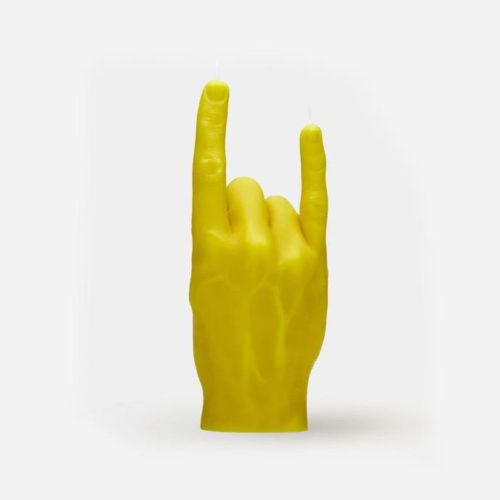 You Rock Gesture Candle - Yellow