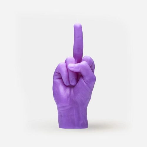 F*ck You Gesture Candle - Purple