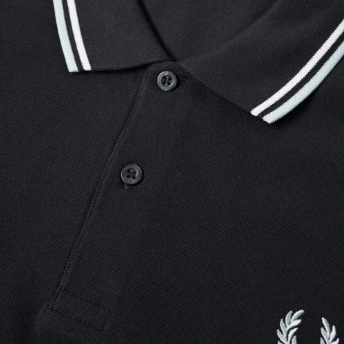 Fred Perry Twin Tipped LS Polo - Black