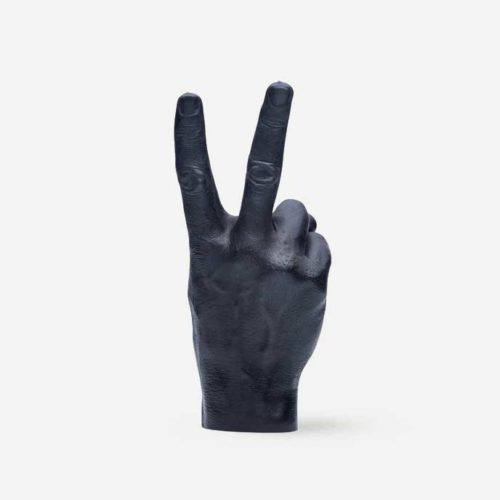 Candlehand Peace Hand Gesture Candle - Black