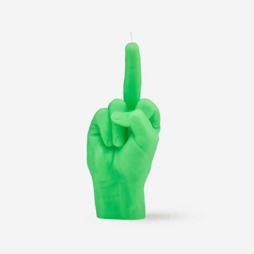 F*ck You Hand Gesture Candle - Neon Green