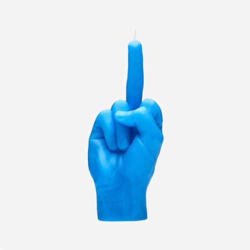 F*ck You Hand Gesture Candle - Blue