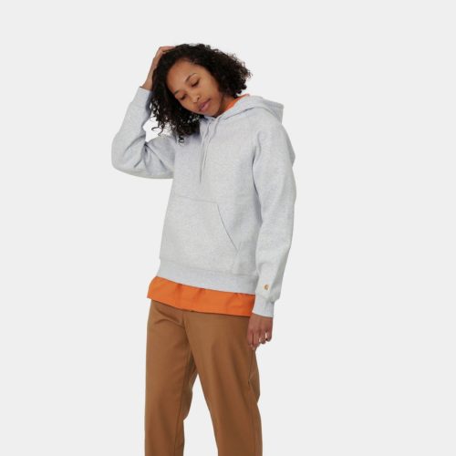 Carhartt Women's Hooded Chase Sweat - Ash Heather/Gold
