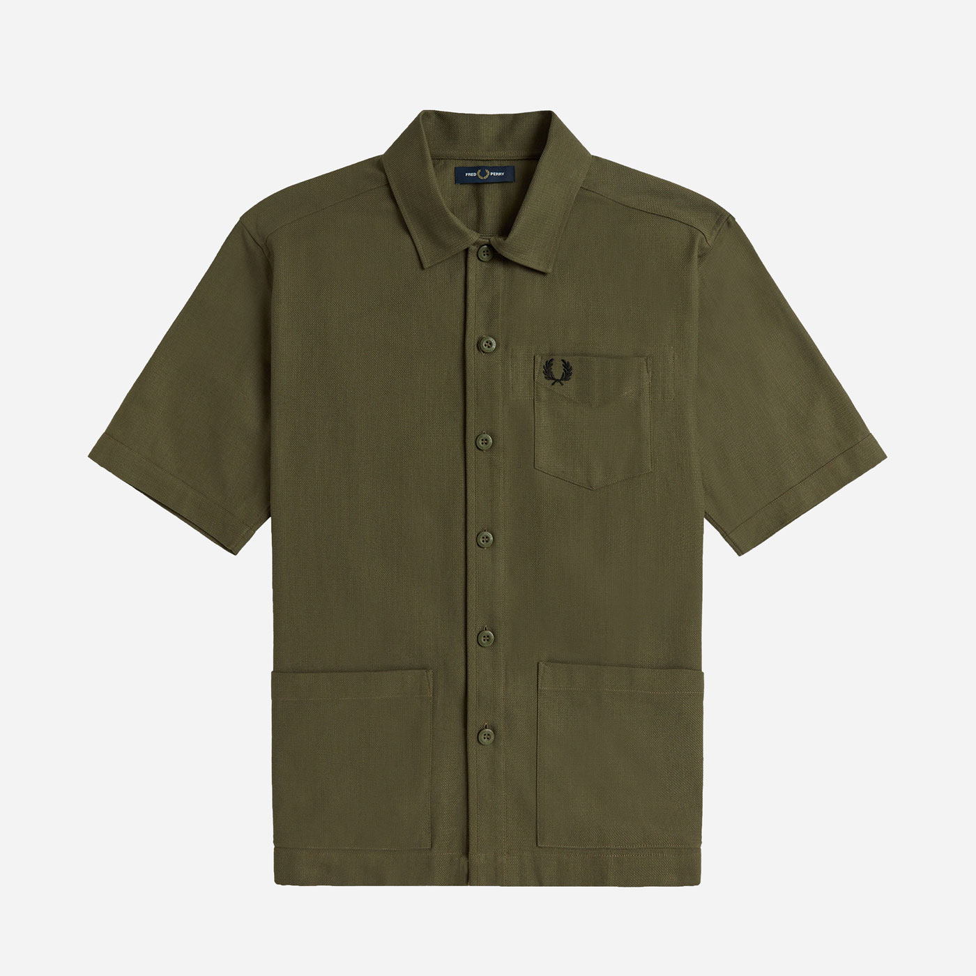 Fred Perry Pocket Detail Shirt - Military Green