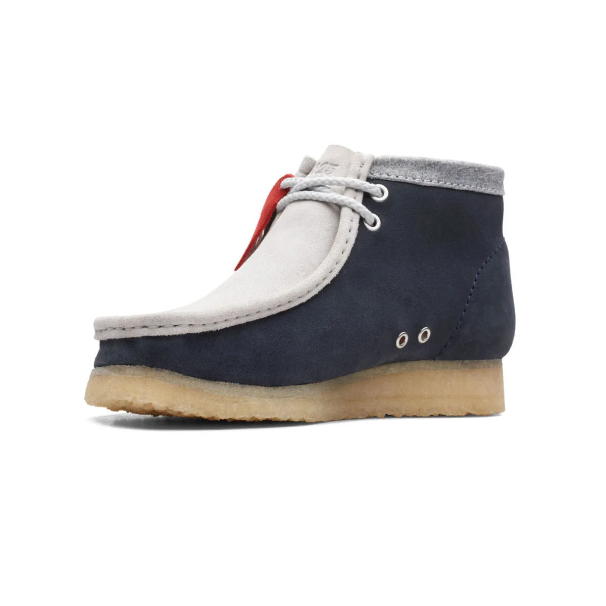 Clarks Wallabee Boot Varsity - Navy/Grey | The Cream Store display picture 3