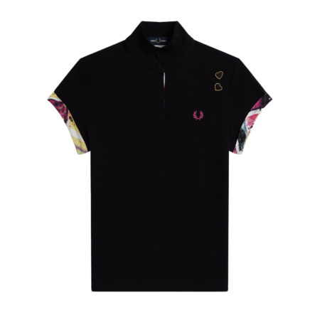 Fred Perry Women's X Amy Winehouse Contrast Trim Pique Polo - Black