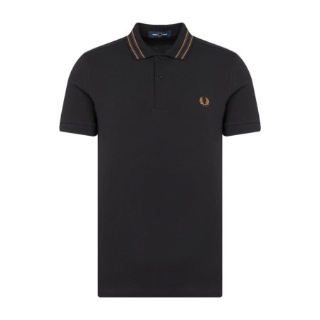 Fred Perry Medal Stripe Polo - Black