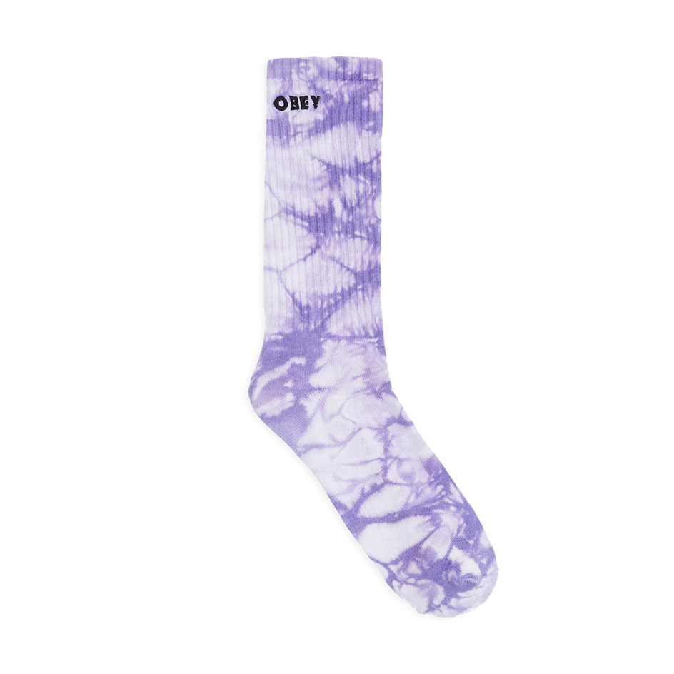 Obey Tie Dye Sock - Lavender Silk