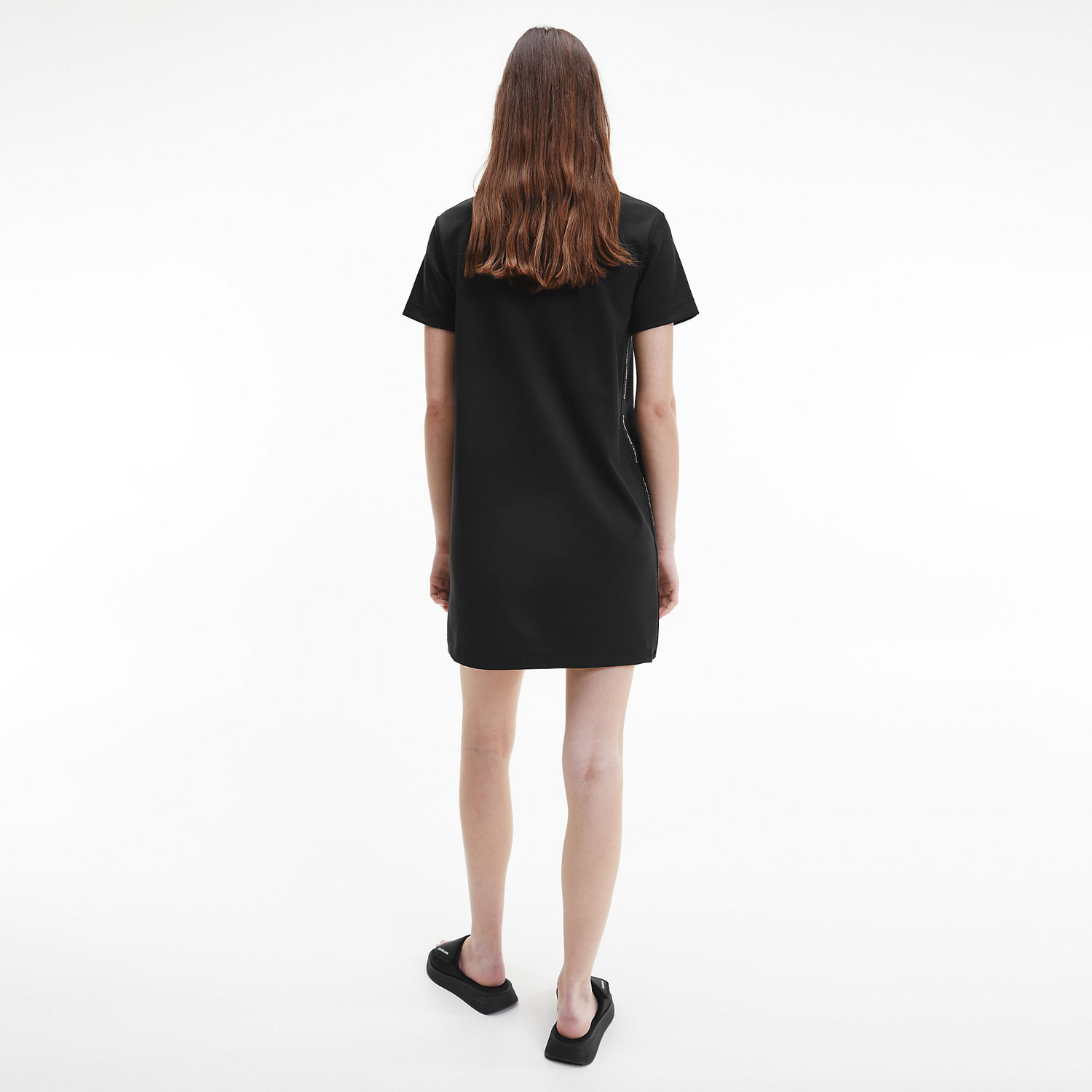Calvin Klein Women's Recycled Milano T-Shirt Dress - Black