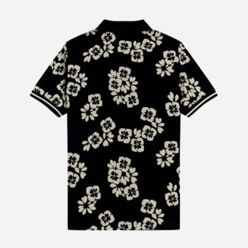 Fred Perry Floral Print Polo - Black