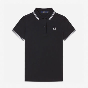 Fred Perry Womens Twin Tipped Polo - Black/White