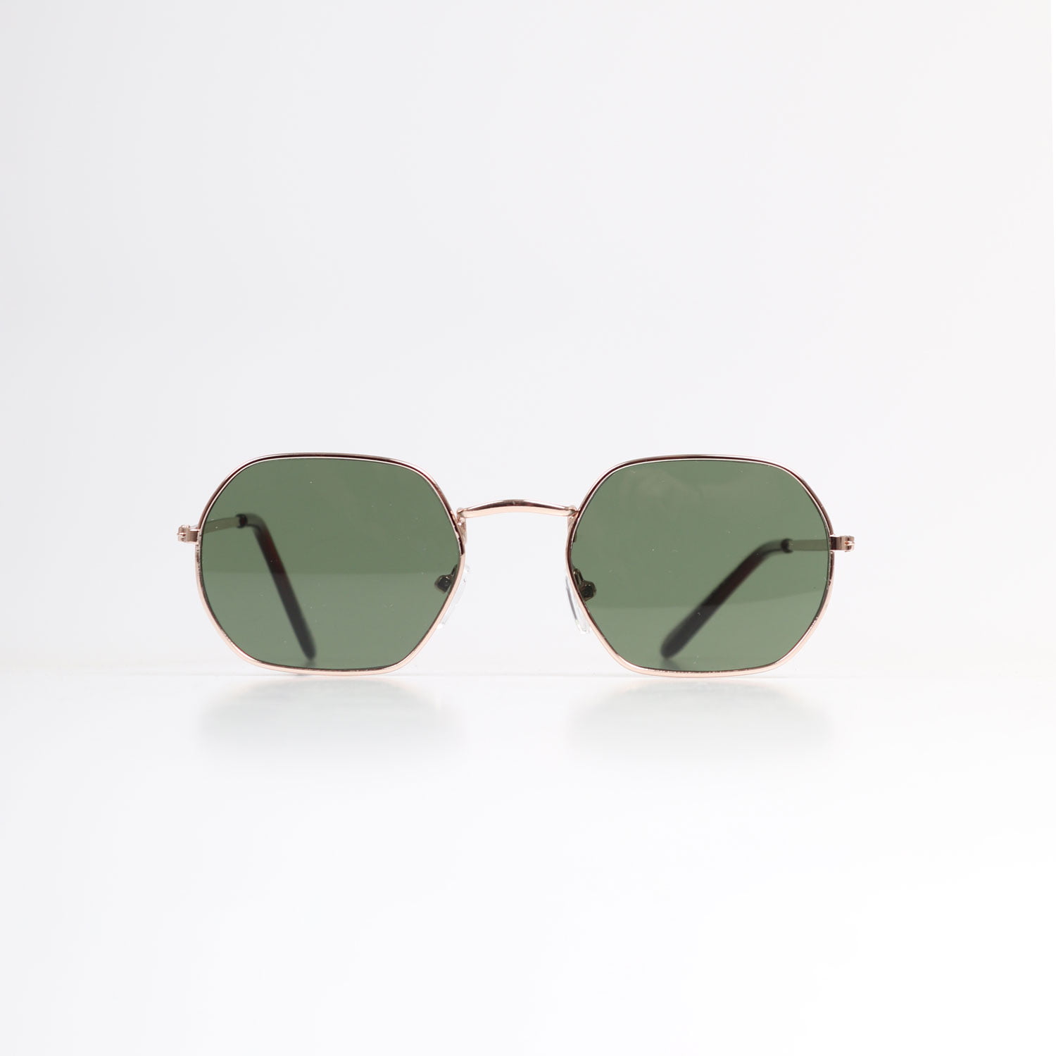 Masterpiece Hexagon Sunglasses - Green Lenses/Gold
