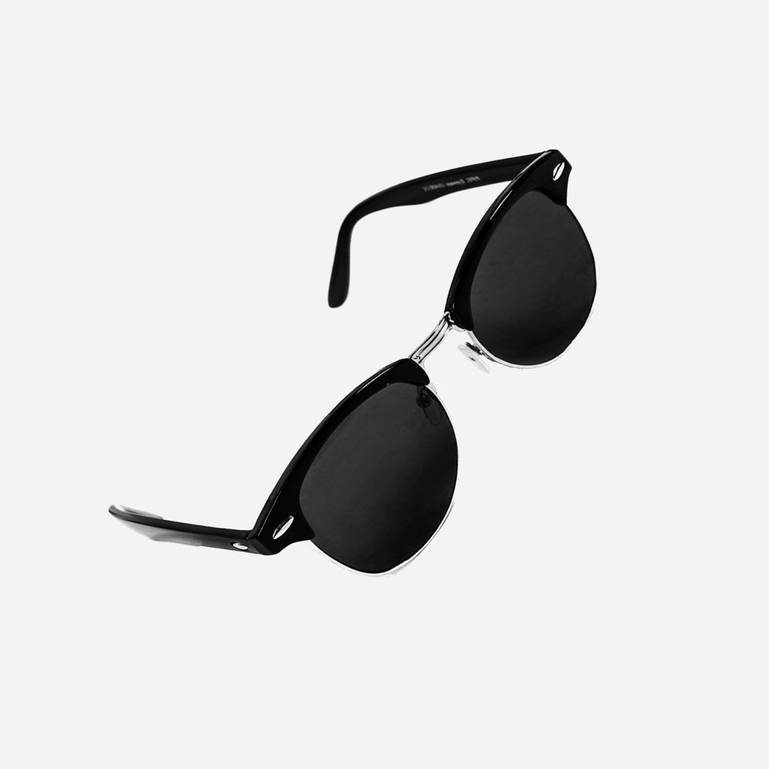 Masterpiece Clubmaster Sunglasses - Black Lenses/Black