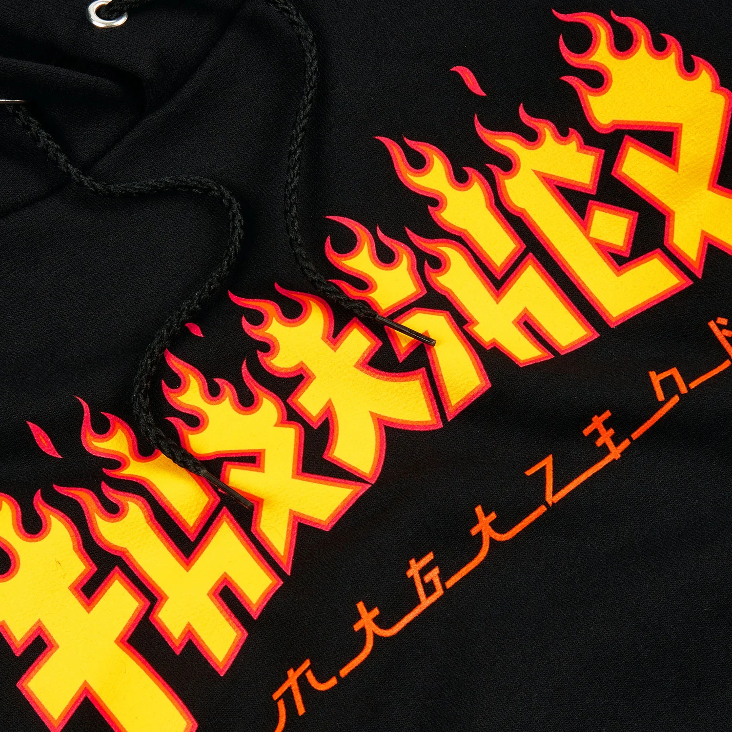 Thrasher Godzilla Flame Hood - Black