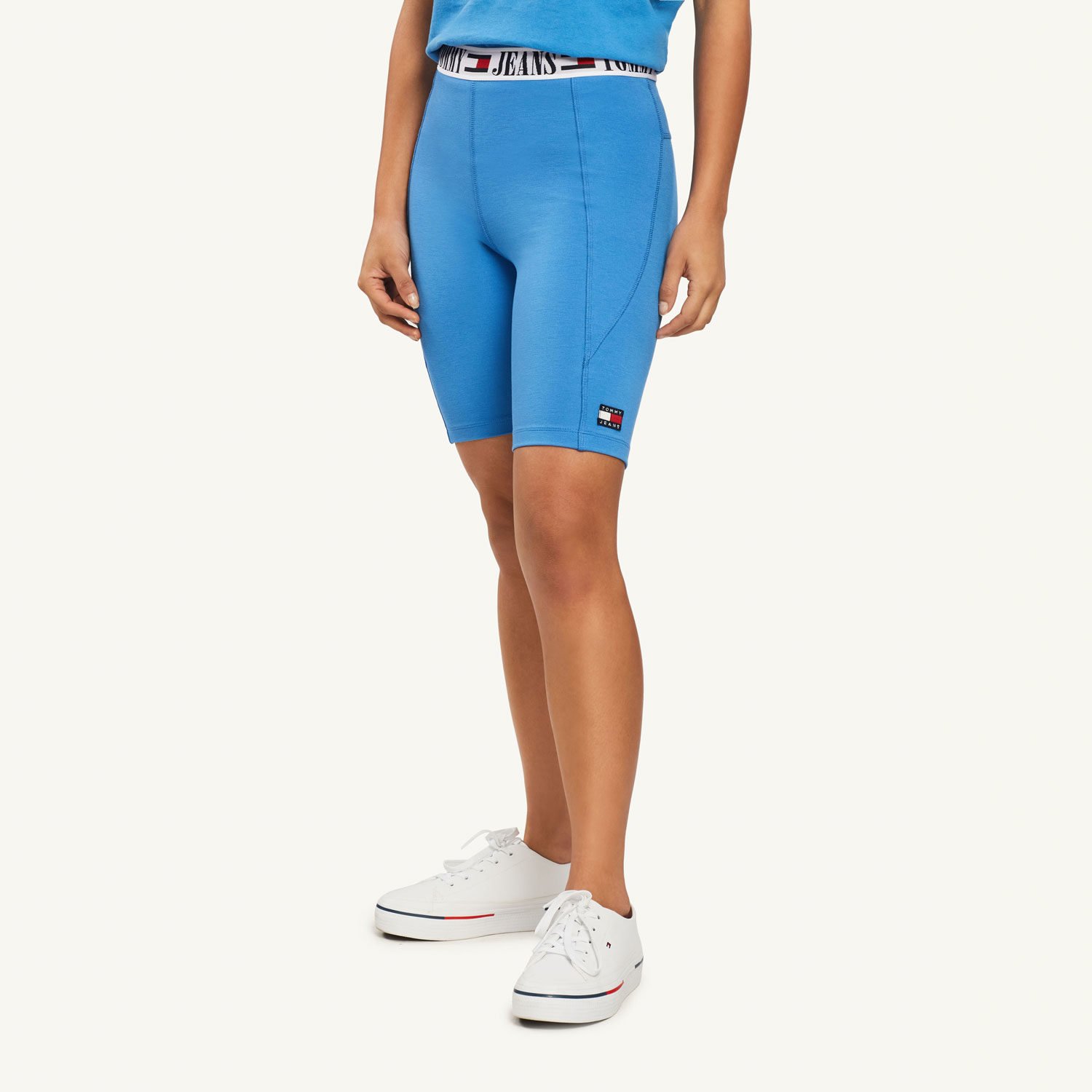 Tommy Jeans Women's Taping Cycle Short - Electric Aqua