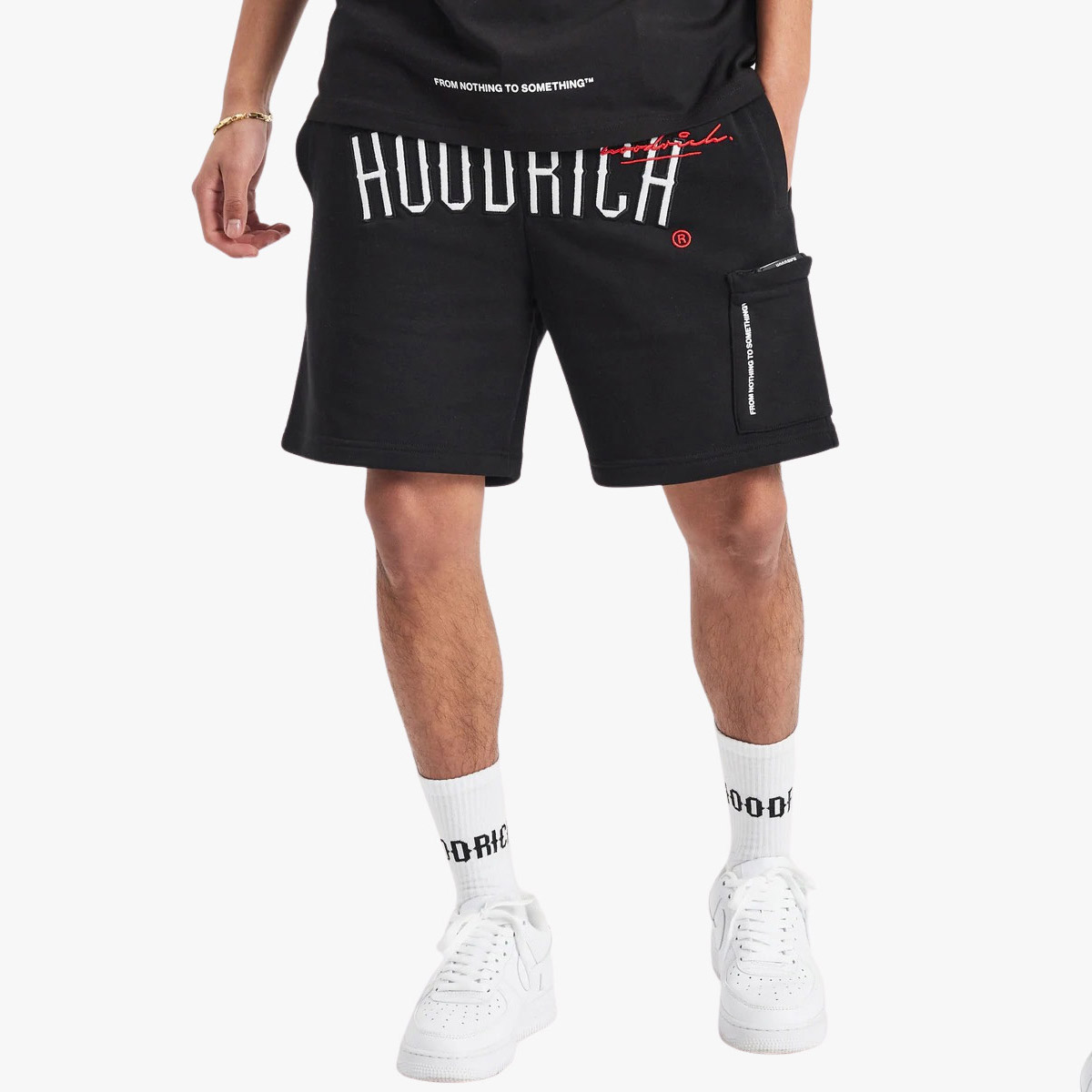 Hoodrich OG Heat Cargo Short - Black/White/Red