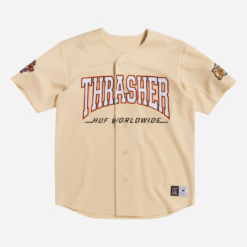 HUF x Thrasher Center Field Baseball Jersey - Natural