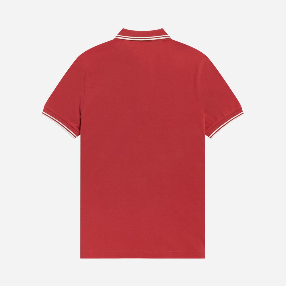 Fred Perry Twin Tipped Polo - Washed Red/Snow/Ecru